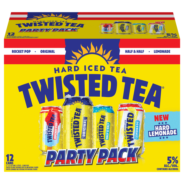 Twisted Tea Party Pack Hard Iced Tea - 12 pk
