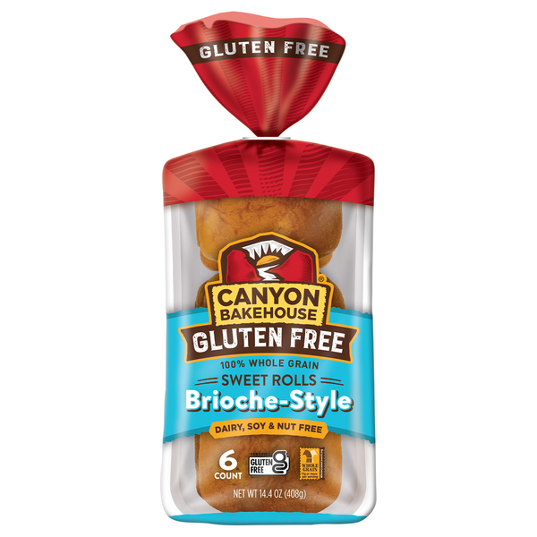 Canyon Bakehouse Gluten Free Brioche Style Sweet Rolls - 6 ct