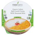 Food Earth Indian Split Lentil Curry with Steamed Rice Organic