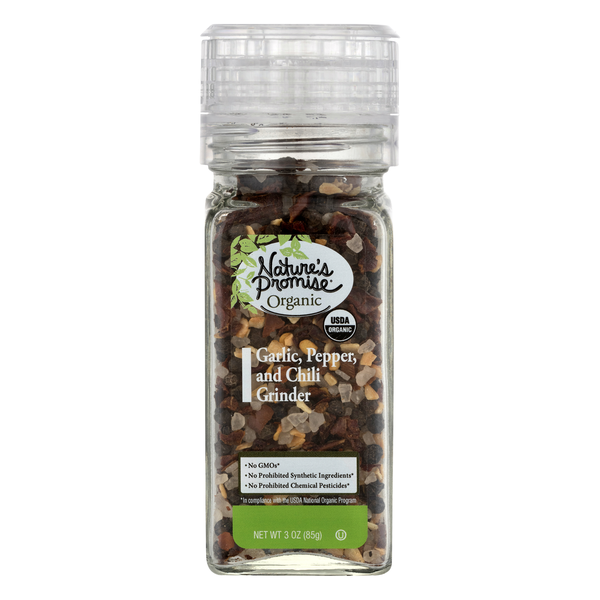 Nature's Promise Organic Garlic Pepper & Chili Grinder