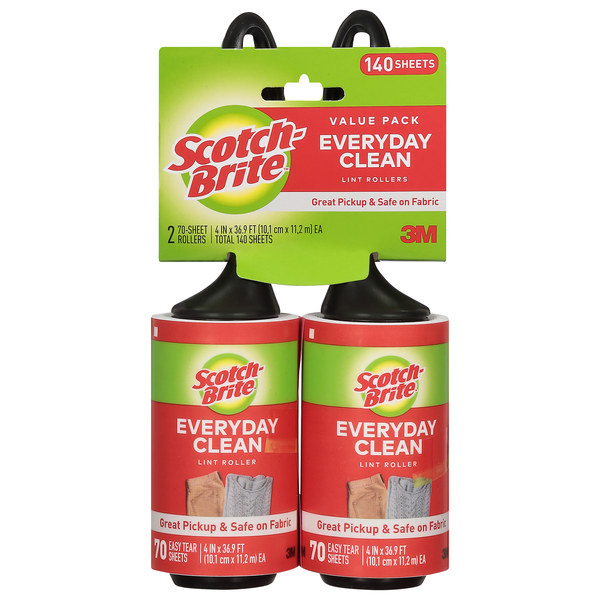 3M Scotch-Brite Everyday Clean Lint Roller 70 Sheets