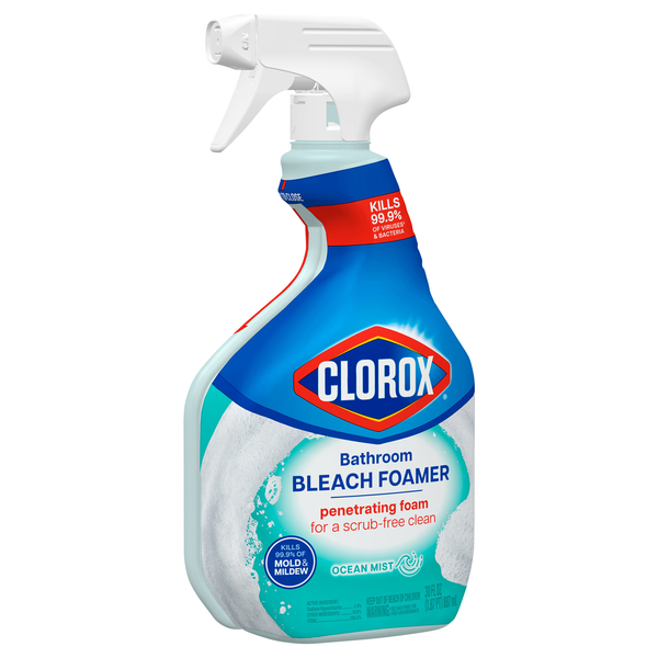 Clorox Ocean Mist Bathroom Bleach Foamer Trigger Spray