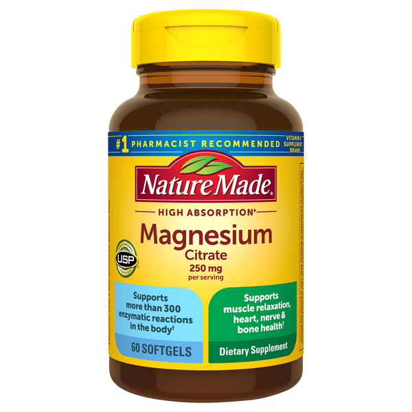 Nature Made Magnesium Citrate 125 mg Dietary Supplement Softgels