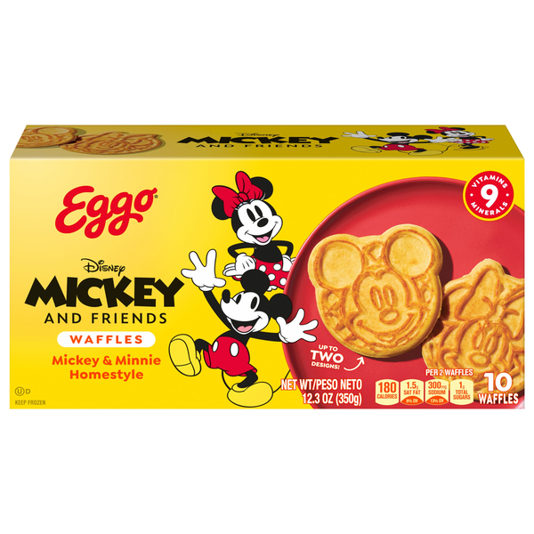 Eggo Mickey & Minnie Homestyle Waffles - 10 ct