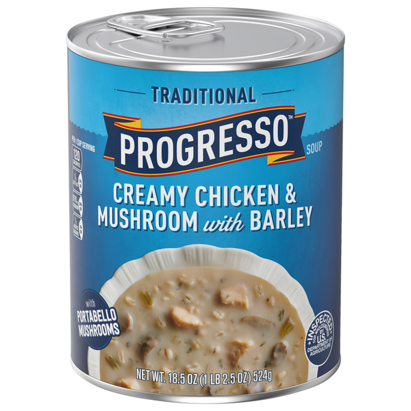 Progresso Traditional Creamy Chicken & Mushroom with Barley Soup