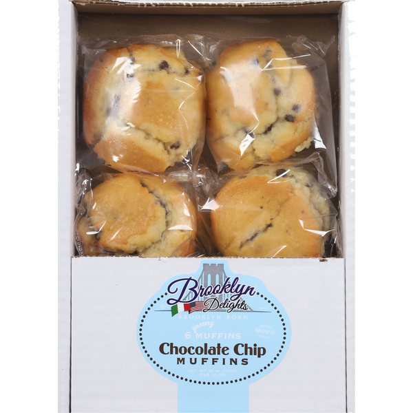 Brooklyn Delights Chocolate Chip Muffins - 6 ct