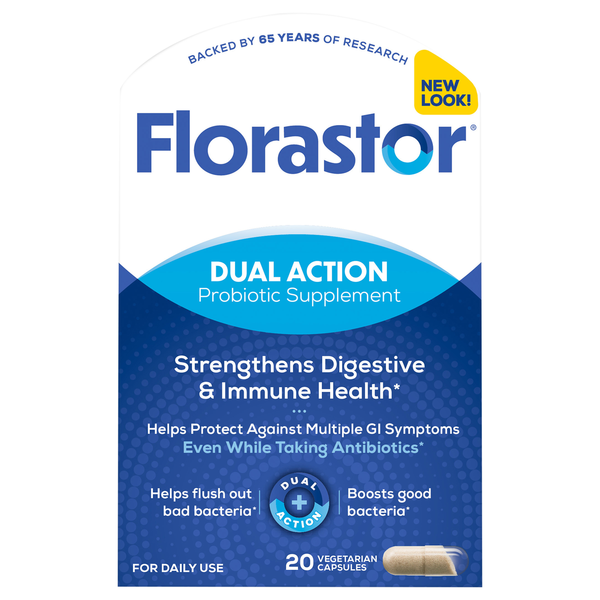 Florastor Daily Probiotic Supplement Vegetarian Capsules