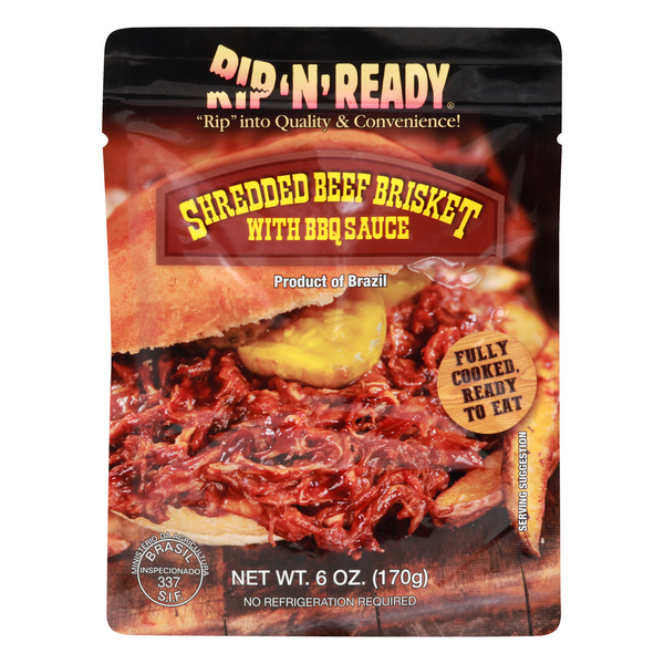 Save on Hereford Rip 'N' Ready Beef Brisket Shredded with BBQ Sauce