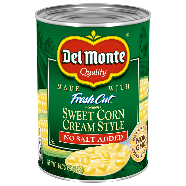 Del Monte No Salt Added Golden Creamy Style Sweet Corn