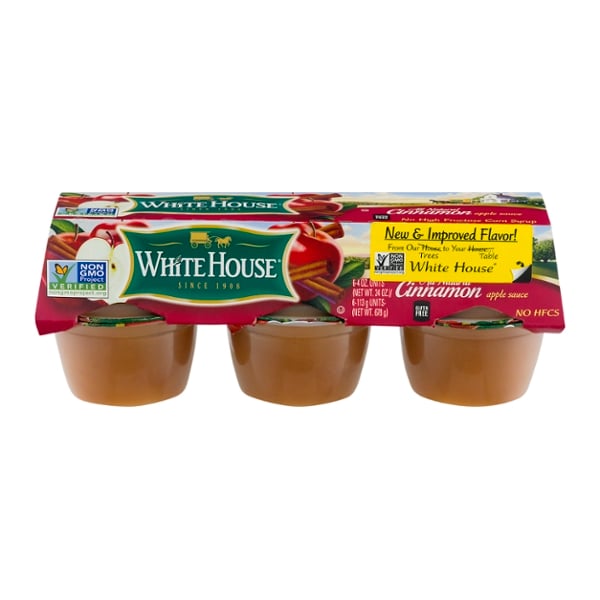White House Cinnamon Applesauce Cups - 6 ct