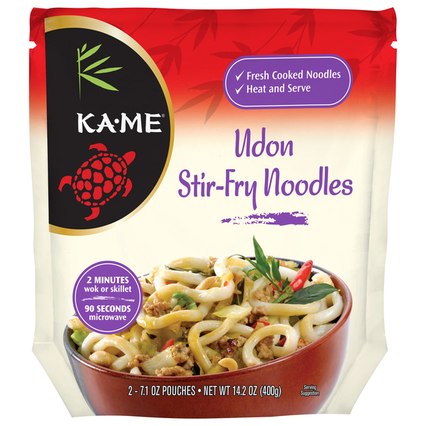 KA-ME Udon Noodles Stir-Fry All Natural - 2 ct