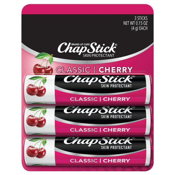 ChapStick Lip Care Moisturizer Cherry - 3 ct