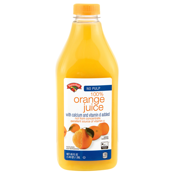 Hannaford No Pulp 100% Orange Juice