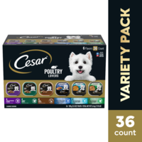 CESAR Poultry Lovers Variety Pack Adult Wet Dog Food - 36 ct