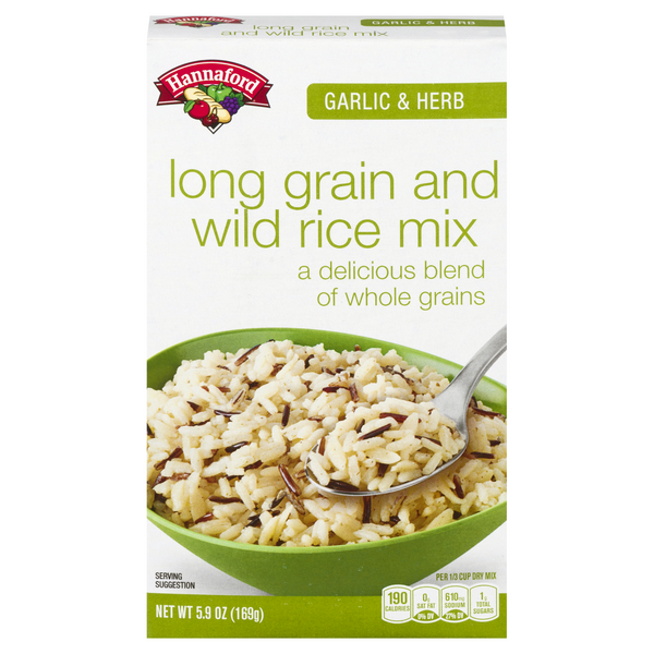 Hannaford Garlic & Herb Long Grain & Wild Rice Mix