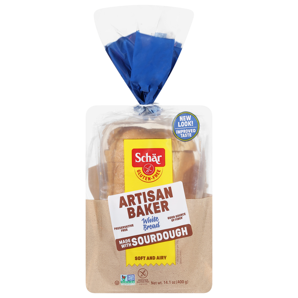 Schar Gluten Free Artisan Baker White Unsliced Bread with Sourdough