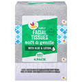 Our Brand Soft & Gentle Unscented 3-Ply Facial Tissue 120 ct ea - 4 pk