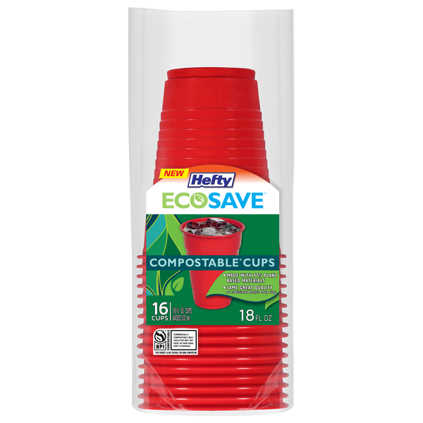 Hefty EcoSave Compostable Paper Cups