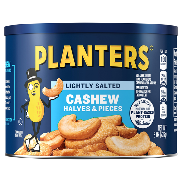 Planters Halves & Pieces Lightly Salted Cashew