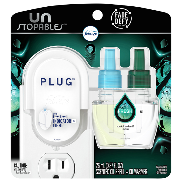 Febreze PLUG Unstopables Fresh Scented Oil Refill & Warmer
