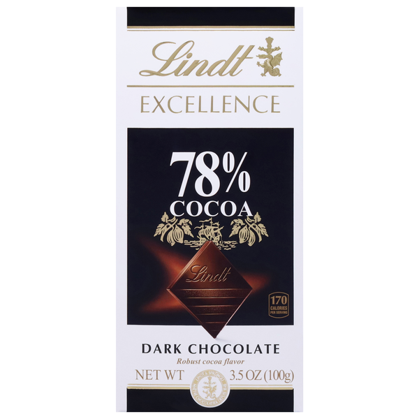 Lindt Excellence Dark Chocolate Candy Bar 78% Cocoa