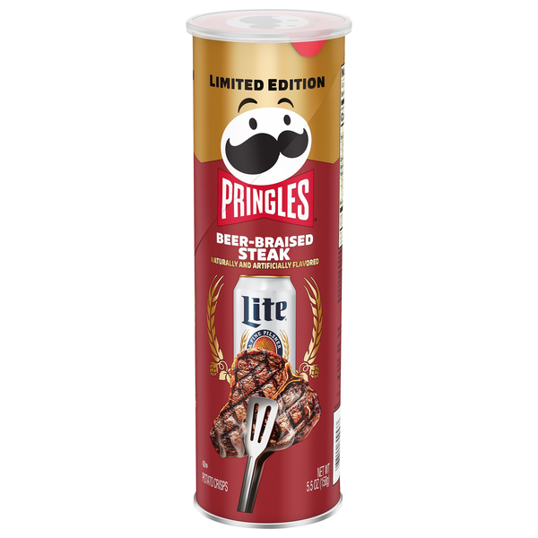 Pringles Beer-Braised Steak Potato Crisps Chips
