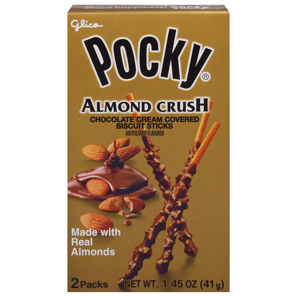 Glico Pocky Almond Crush Chocolate Biscuit Sticks