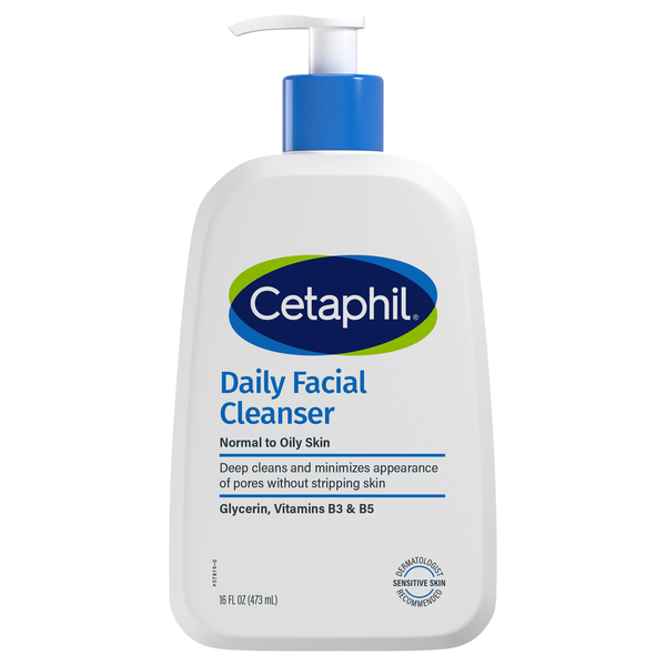 Cetaphil Daily Facial Cleanser Combination to Oily Sensitive Skin Pump