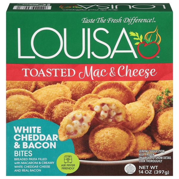 Louisa Toasted Mac & Cheese White Cheddar & Bacon Frozen Meal