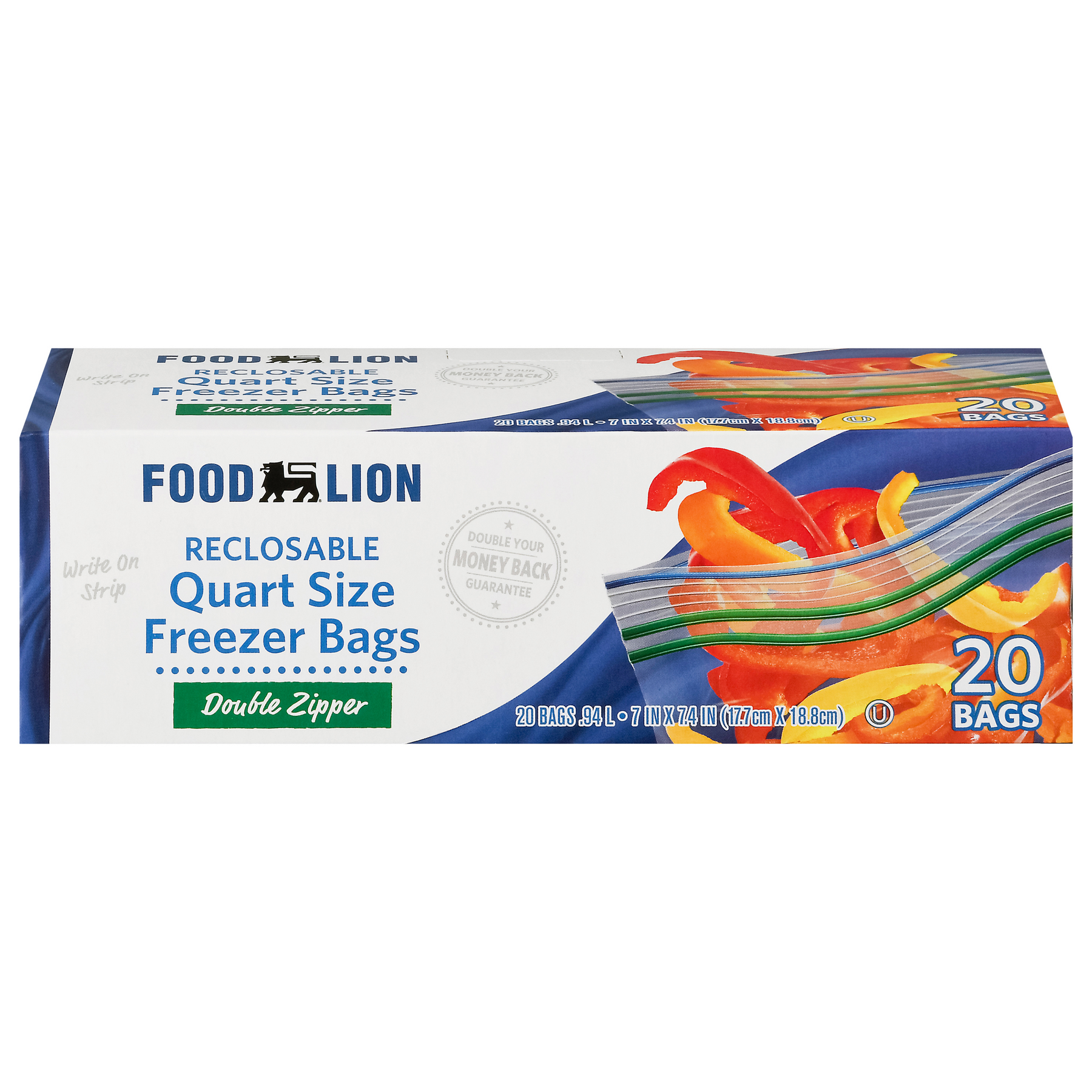 Food Lion Food Lion Freezer Bags Reclosable Quart Size