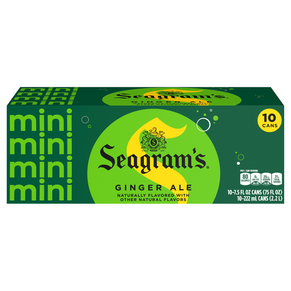 Seagram's Ginger Ale Soda Mini - 10 pk