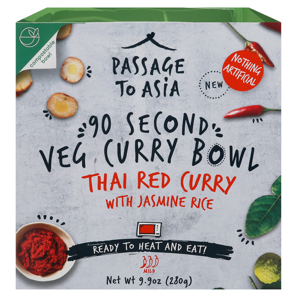 Passage To Asia 90 Second Mild Thai Red Curry with Jasmine Rice Bowl