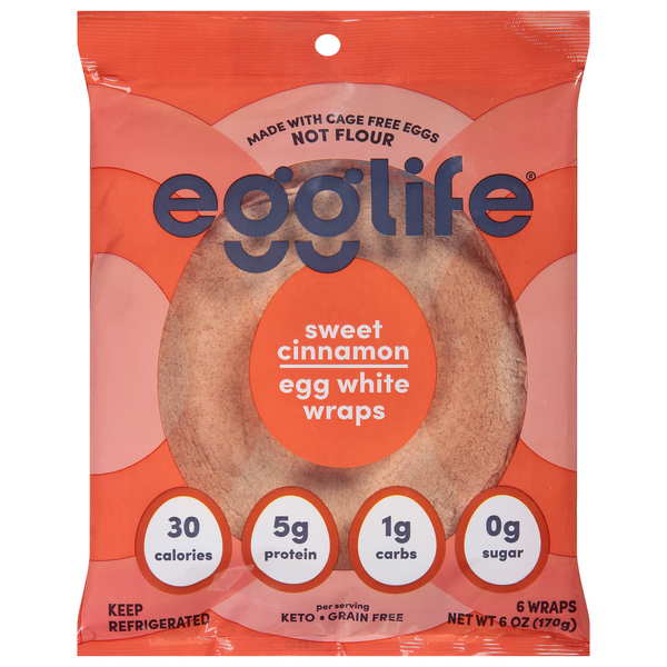 Save on Egglife Egg White Wraps Sweet Cinnamon 6 ct Order Online Delivery GIANT