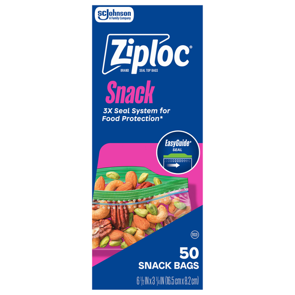 Ziploc Easy Guide Snack Bags