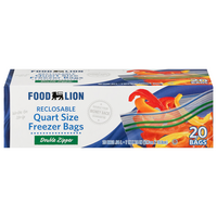 Food Lion Freezer Bags Reclosable Quart Size
