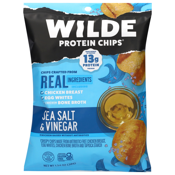 Wilde Gluten Free Sea Salt & Vinegar Protein Chips