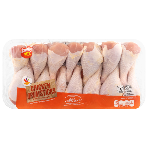 Stop & Shop Natural Chicken Drumsticks Family Size Fresh