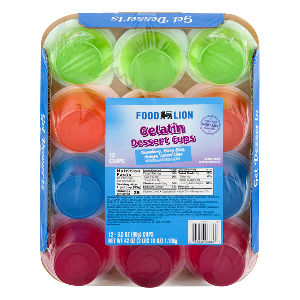 Save on Food Lion Gelatin Dessert Cups Variety 12 ct Order Online