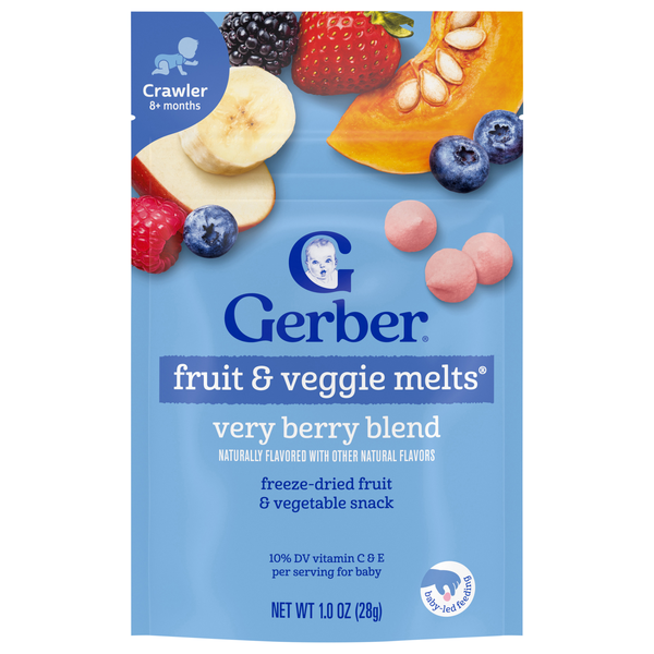 Gerber Snacks Baby Very Berry Blend Fruit & Veggie Melts