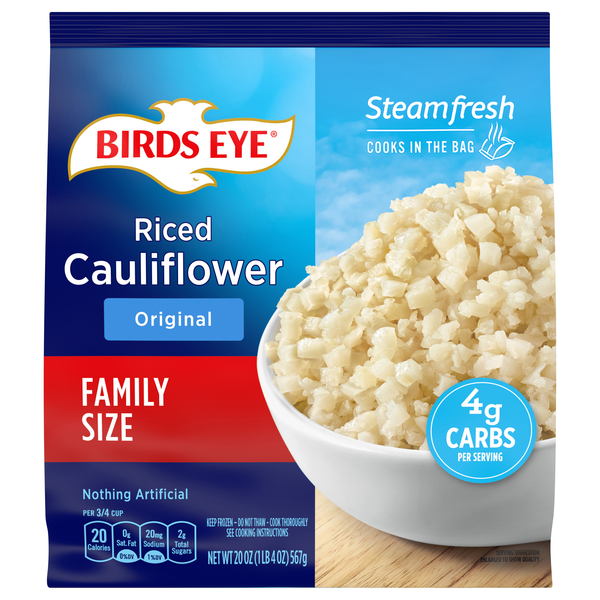 Birds Eye Steamfresh Original Riced Cauliflower Family Size Frozen
