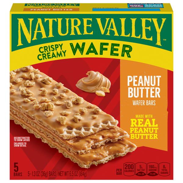Nature Valley Wafer Bars Crispy Creamy Peanut Butter - 5 ct