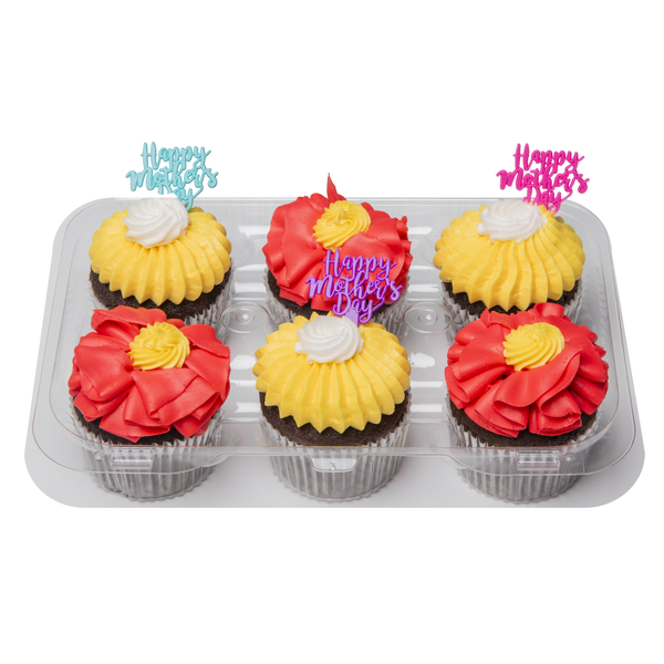 Stop & Shop Mother's Day Chocolate Cupcakes with Buttercream Icing - 6 ct