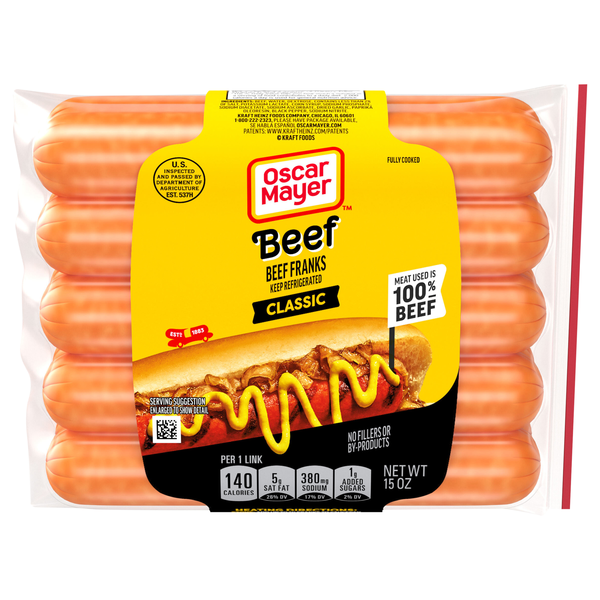 Oscar Mayer Classic Uncured Beef Franks - 10 ct