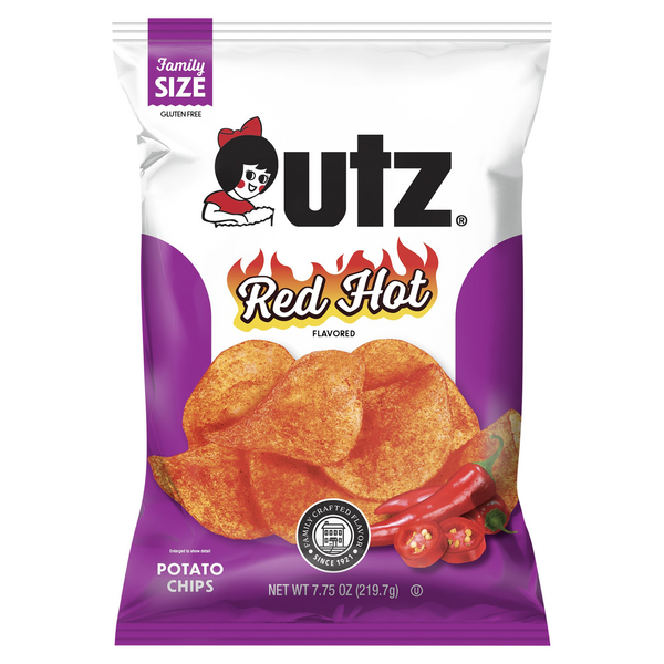 Utz Gluten Free Red Hot Potato Chips Family Size
