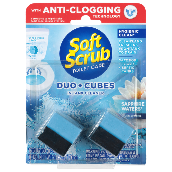 Soft Scrub Duo-Cubes Sapphire Waters In-Tank Toilet Bowl Cleaner - 2 ct