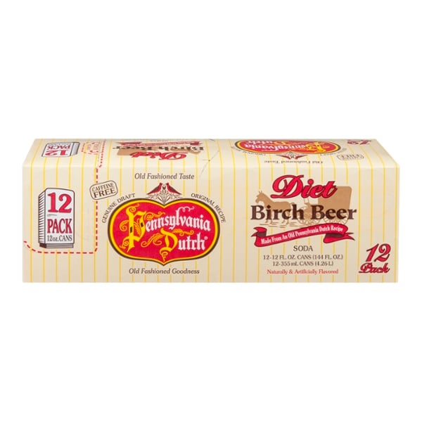 Pennsylvania Dutch Diet Birch Beer Soda Caffeine Free - 12 pk