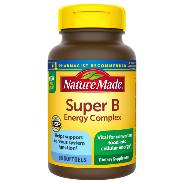 Nature Made Super B Energy Complex Dietary Supplement Softgels
