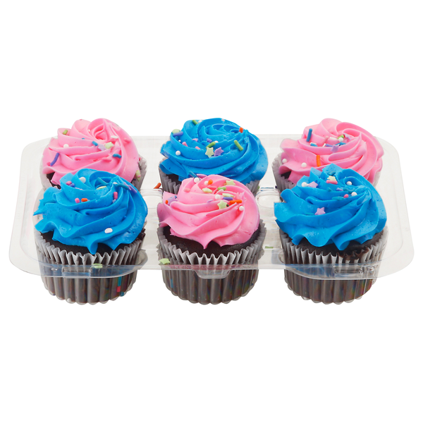 Food Lion Bakery Traditional Chocolate Vanilla Cupcakes - 6 ct