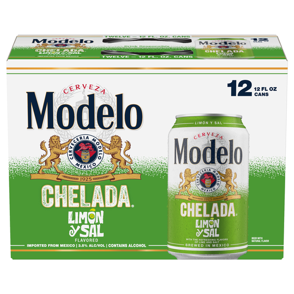Modelo Limon Y Sal Chelada Beer - 12 pk