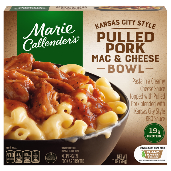 Marie Callender's Kansas City Style Pulled Pork Mac & Cheese Bowl Meal